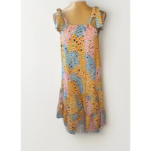 Jade Melody Animal Print Multi-color Halter Shift Dress Size XS